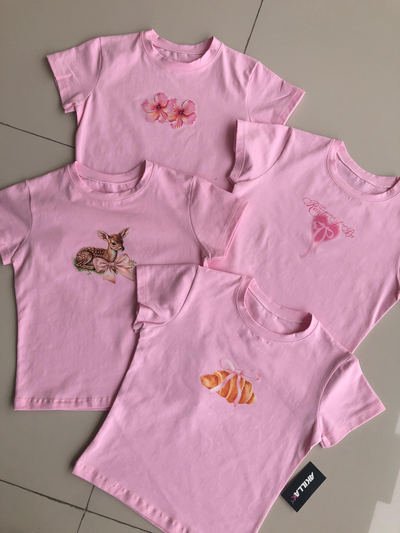 Pink Baby Tee estampada