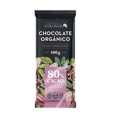 Chocolate Orgánico al 80% x 100 gr - El Colonial