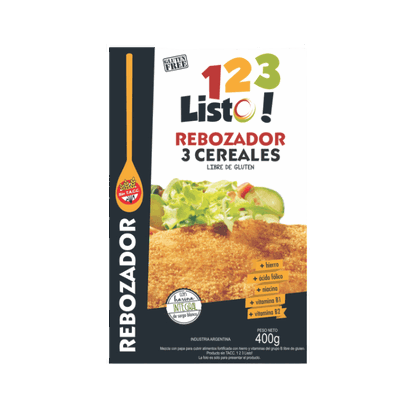 Rebozador 3 Cereales (Sin Tacc.) x 400 gr - 123 Listo!