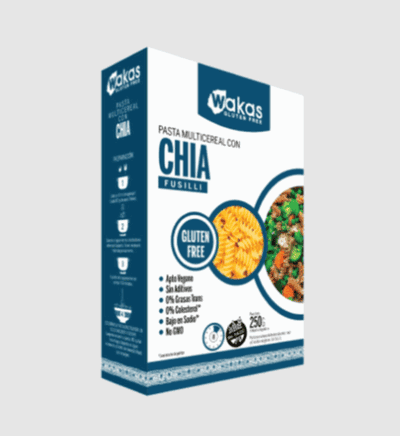 Fideos Fusilli Multicereal con Chia x 250 gr - Wakas