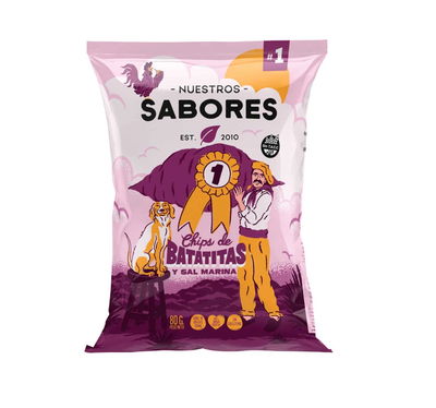 Chips de Batata con Sal Marina x 80 gr - Nuestros Sabores