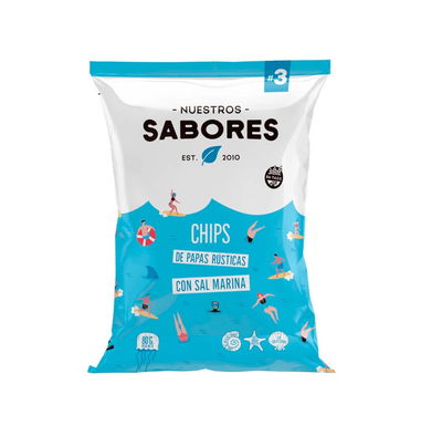 Chips de Papas con Sal Marina x 80 gr - Nuestros Sabores 