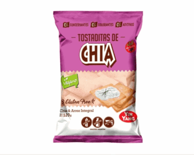 Tostaditas de Chia y Arroz Integral x 120 gr - Yin Yang
