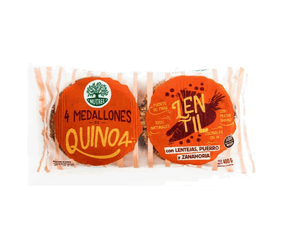 Quinoa Burger de Lentejas x 4 unidades - Nutree