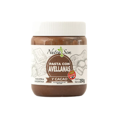 Pasta con Avellanas y Cacao x 250 gr - Nutrasem