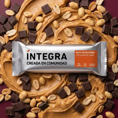  Barra de chocolate con pasta de maní x 41 gr - Íntegra