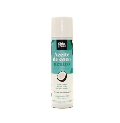 Aceite de Coco Neutro en Aerosol x 190 ml - Chia Graal