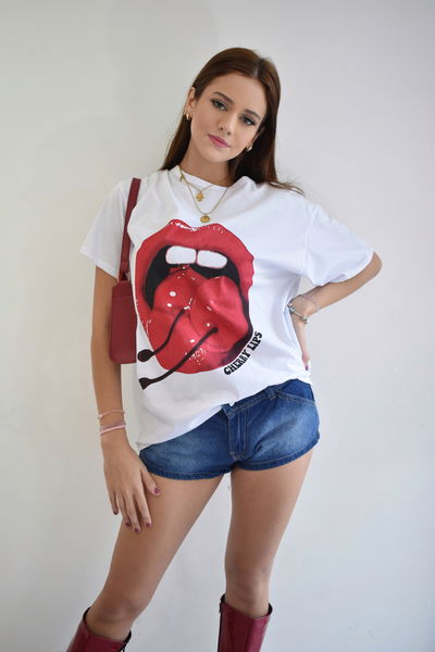 T-shirt oversized cherry