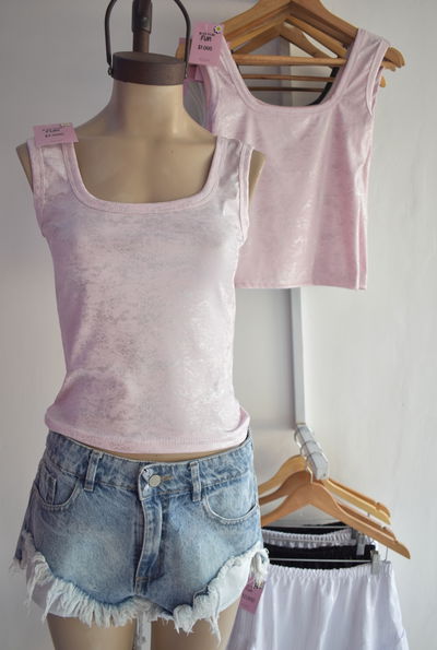 Musculosa foil pink