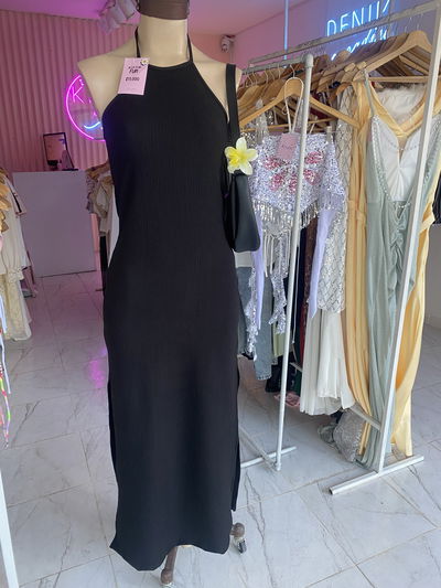 Vestido halter black