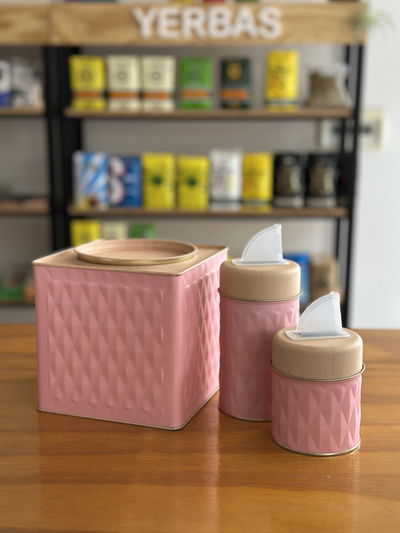 Set de 3 latas (rosa) 