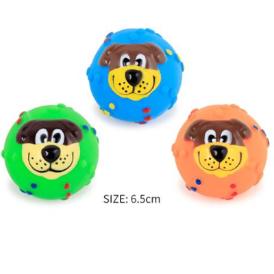 Pelota cara de perro con chifle 