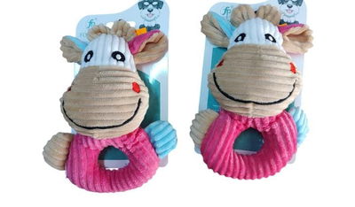 Vaca con mordillo peluche 