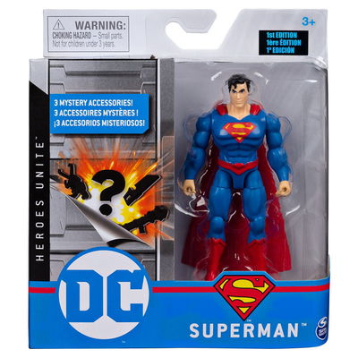 DC | Figura articulada 10cm con accesorios misteriosos. Superman