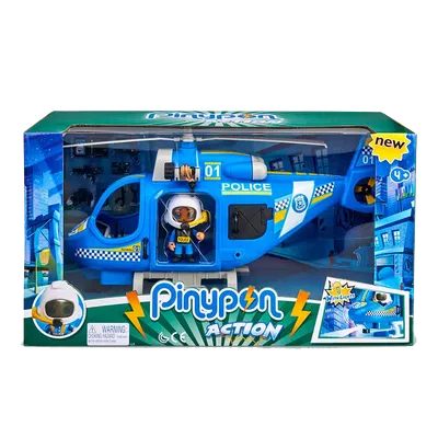 PINYPON HELICOPTERO DE POLICIA CON LUCES