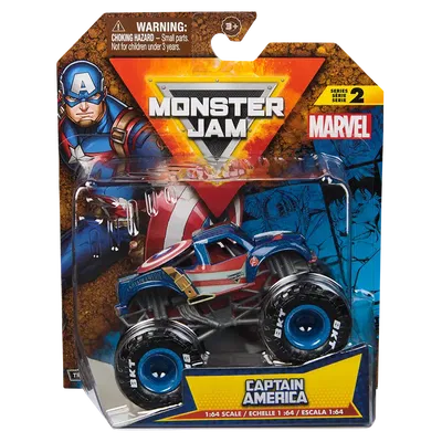 Monster Jam | Vehículo Capitán Amércia 1:64