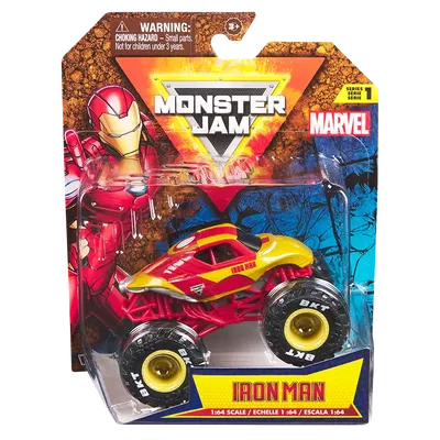 Monster Jam - Vehículo Iron Man 1:64