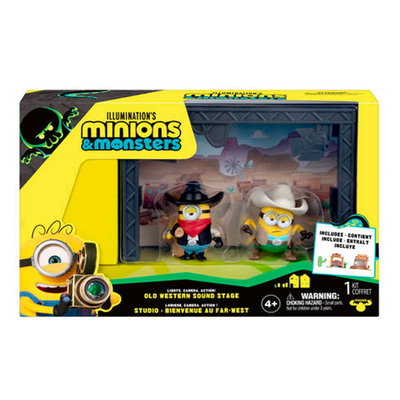 MINIONS MINI FUGURAS PACK  X 2 STAGE SETS