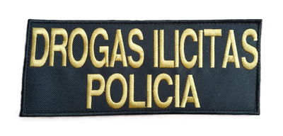 PARCHE ESPALDA DROGAS ILICITAS
