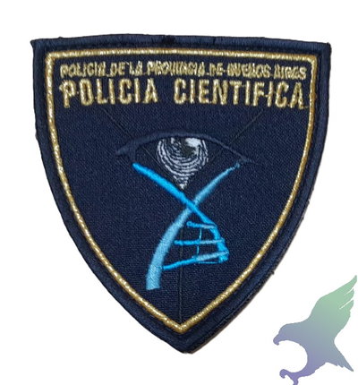 PARCHE BRAZO POLICIA CIENTIFICA DORADO
