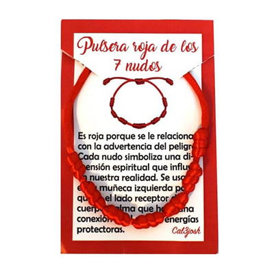Pulsera 7 Nudos roja