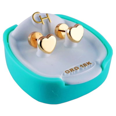 ARO ABRIDOR CORAZON CON CUERPO ORO 18K
