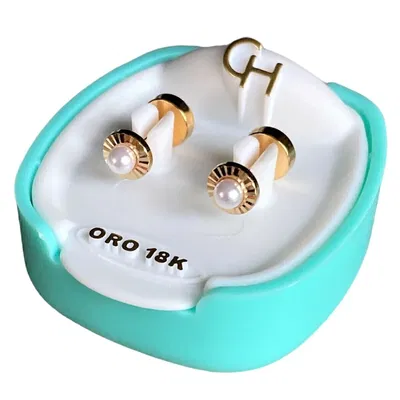 ARO ABRIDOR FACETADO CON PERLA  18K