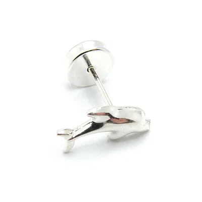 ARO DELFIN CON CUERPO PLATA 925