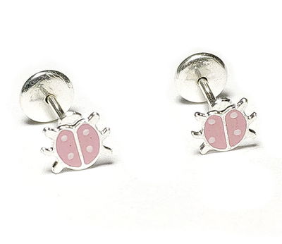 ABRIDOR  VAQUITA DE SAN ANTONIO MEDIANA ROSA LAMINADA EN PLATA 925