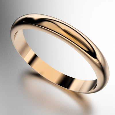 ALIANZA MEDIA CAÑA 3MM X 2GRS ORO ROJO 18K