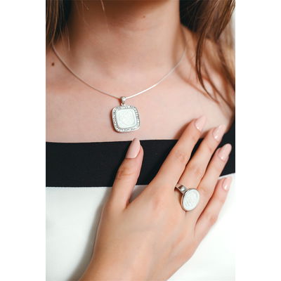 SET NÁCAR EN PLATA IMPORTADA 925