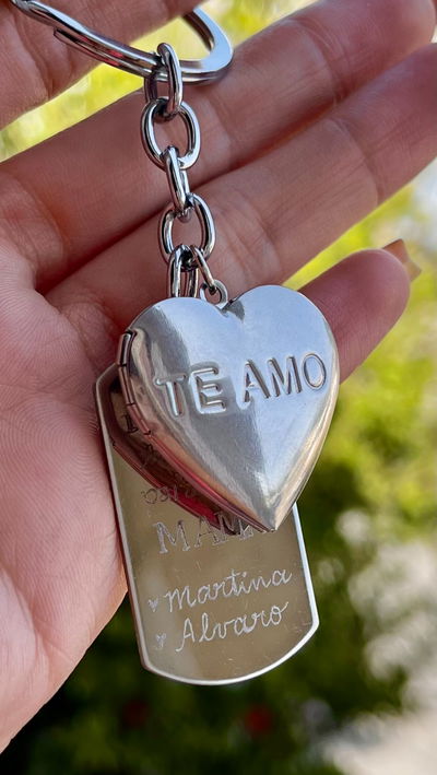 LLAVERO RELICARIO LOVE HEART