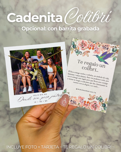 CADENITA COLIBRÍ (con barrita grabada)