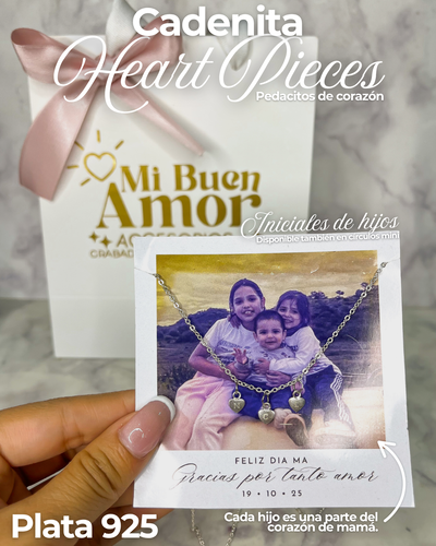 CADENITA HEART PIECES - Plata 925