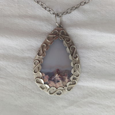 Dije de Ágata Musgo de Indonesia (paisaje)