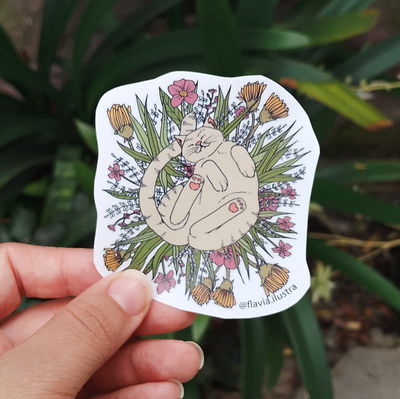 Sticker Gato Botanicat