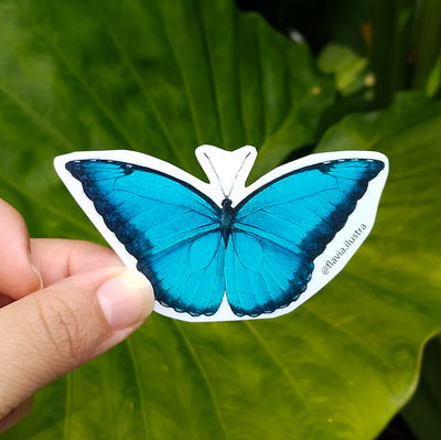 Sticker Mariposa Morpho