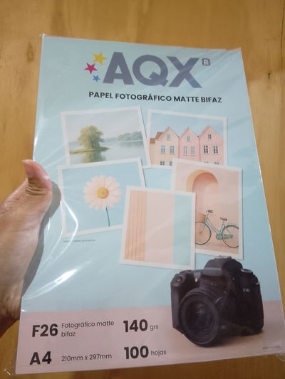 Papel fotografico mate A4 140 gr doble faz AQX
