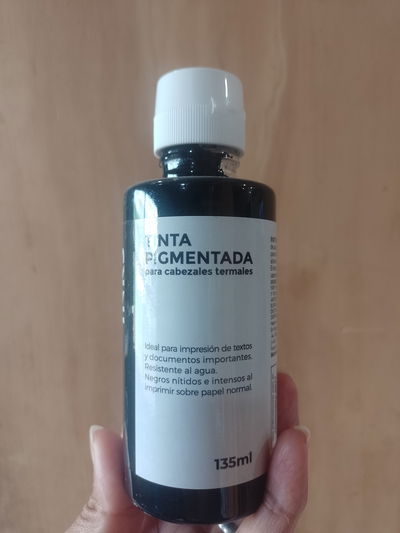 Tinta negra pigmentada para cabezales termales