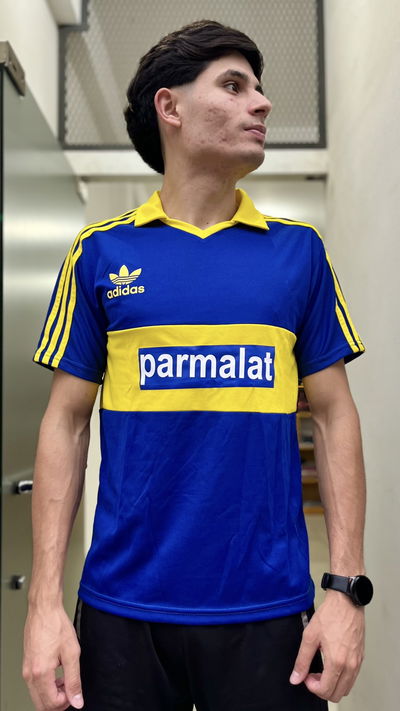 CAMISETA BOCA JRS RETRO 1992 PARMALAT
