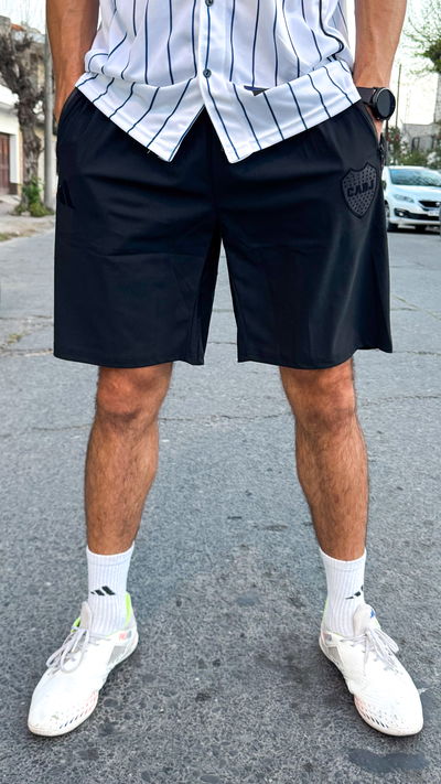 SHORT PREMIUM BLACK BOCA JUNIORS 25/26