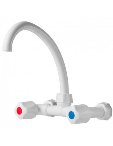 GRIFERIA PVC MECLADORA PARED COCINA