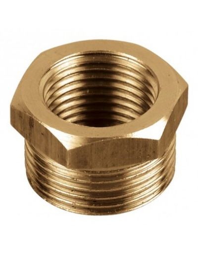 BUJE BRONCE MACHO DE  1/2" A HEMBRA DE  3/8"