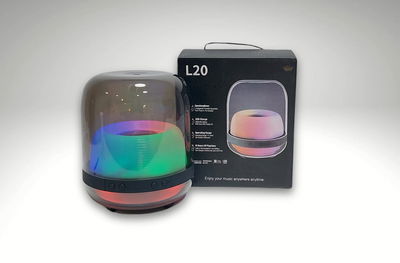 PARLANTE BT TRANSPARENTE C/LUZ (L20)
