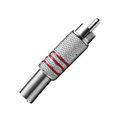 FICHA PLUG ROJO RCA METAL C/R. P K29520R