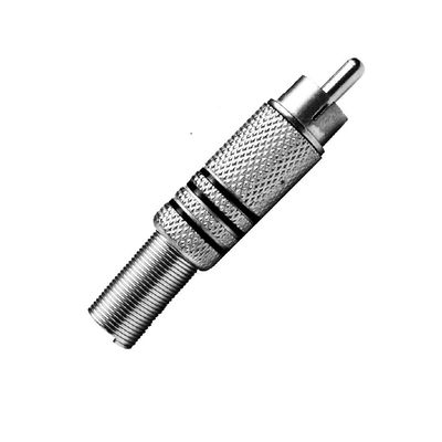 FICHA PLUG NEGRO RCA METAL C/R. P K29520N