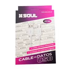 CABLE USB MICRO USB SOUL 1M BLANCO