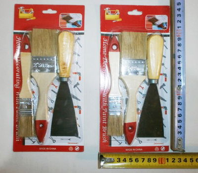 KIT DE PINTOR 2 PINCELES + 1 ESPATULA