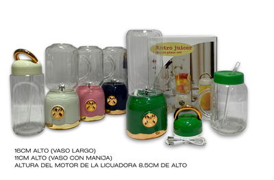 LICUADORA RETRO USB RECARGABLE