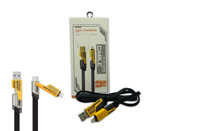 CABLE USB 4 EN 1 TIPO C  Y IPHONE